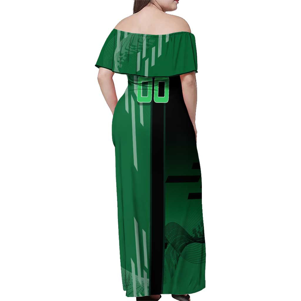 Personalized Shinazugawa Sanemi Badminton Family Matching Off Shoulder Maxi Dress and Hawaiian Shirt Design with Jump Shot Pose
