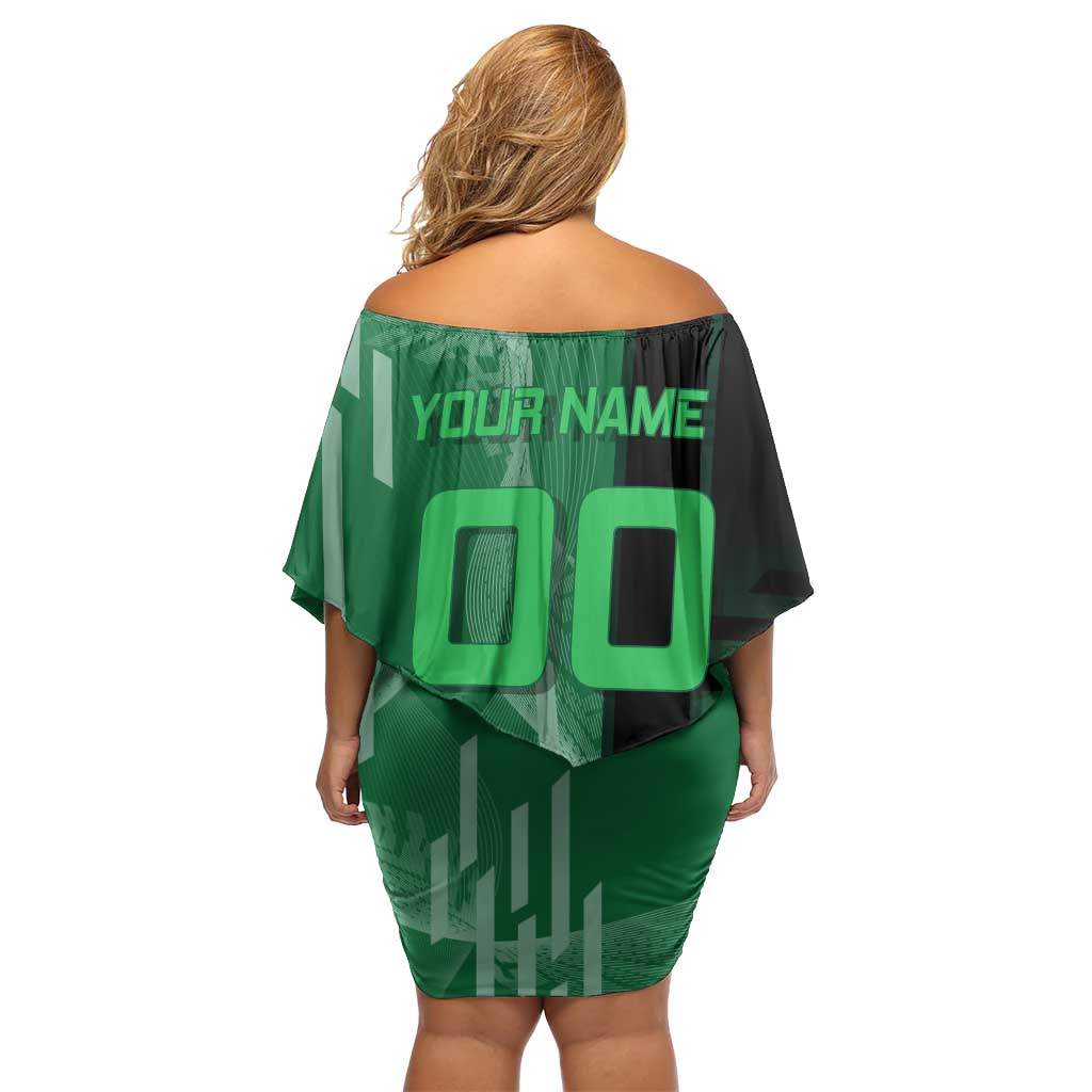 Personalized Shinazugawa Sanemi Badminton Family Matching Off Shoulder Short Dress and Hawaiian Shirt Design with Jump Shot Pose