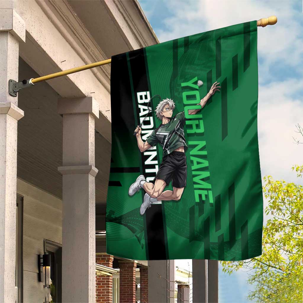 Personalized Shinazugawa Sanemi Badminton Garden Flag Design with Jump Shot Pose - The Mazicc