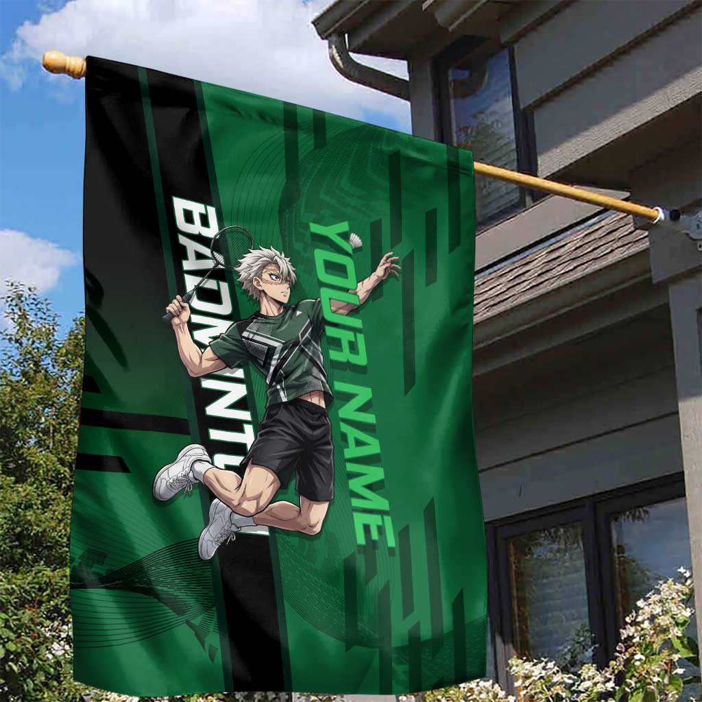 Personalized Shinazugawa Sanemi Badminton Garden Flag Design with Jump Shot Pose - The Mazicc