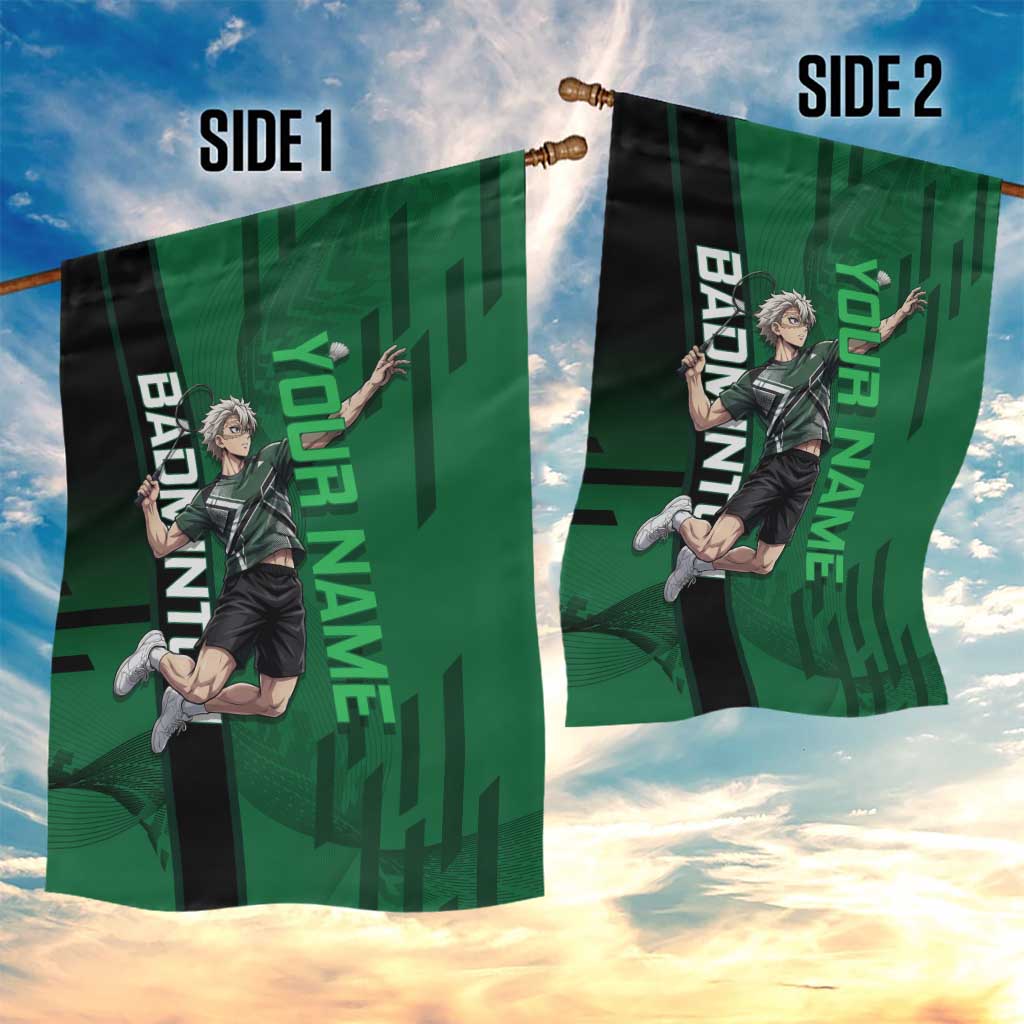 Personalized Shinazugawa Sanemi Badminton Garden Flag Design with Jump Shot Pose - The Mazicc