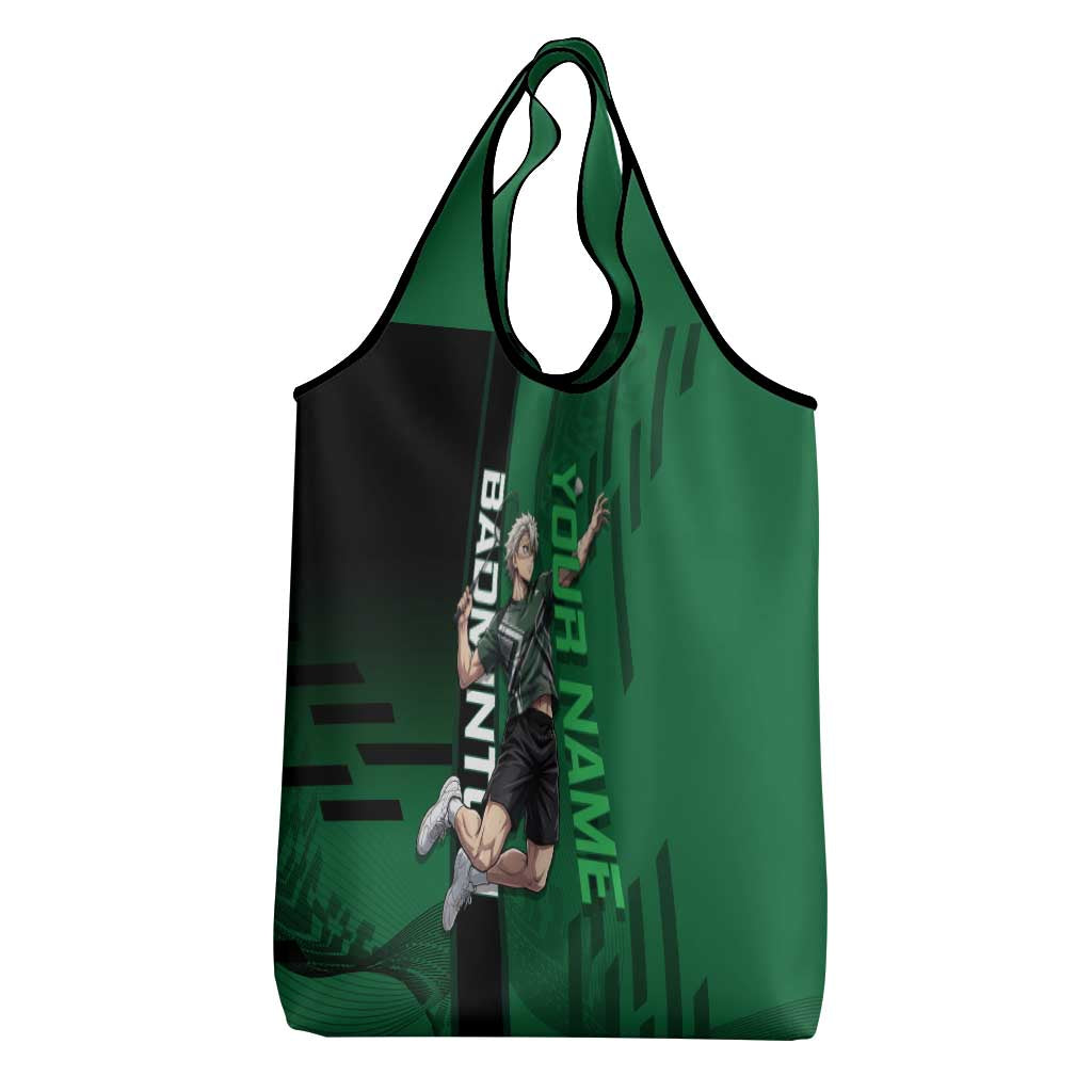 Personalized Shinazugawa Sanemi Badminton Grocery Bag Design with Jump Shot Pose - The Mazicc