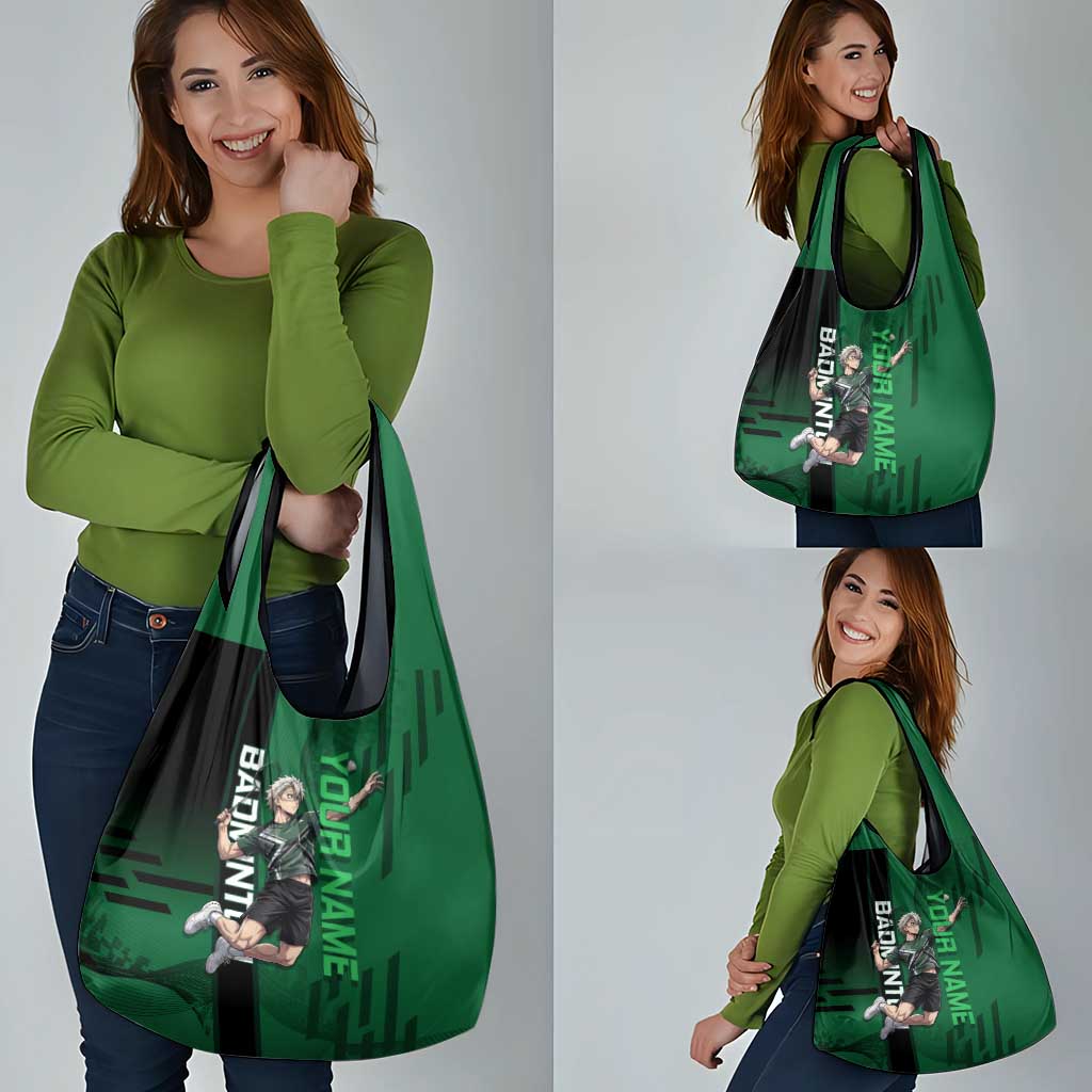 Personalized Shinazugawa Sanemi Badminton Grocery Bag Design with Jump Shot Pose - The Mazicc
