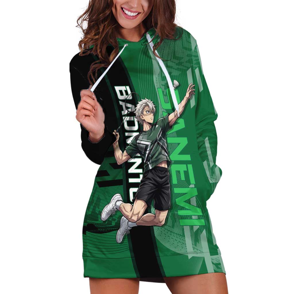 Personalized Shinazugawa Sanemi Badminton Hoodie Dress Design with Jump Shot Pose - The Mazicc