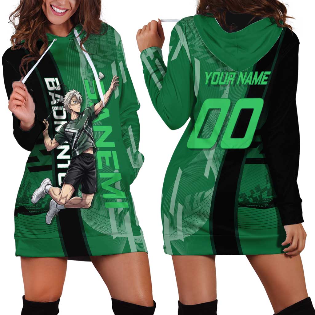 Personalized Shinazugawa Sanemi Badminton Hoodie Dress Design with Jump Shot Pose - The Mazicc