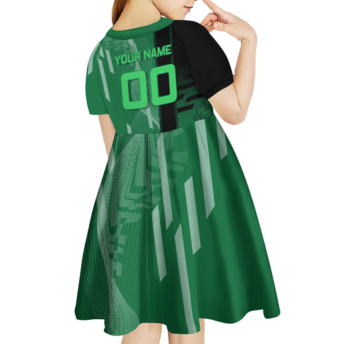 Personalized Shinazugawa Sanemi Badminton Kid Short Sleeve Dress Design with Jump Shot Pose - The Mazicc