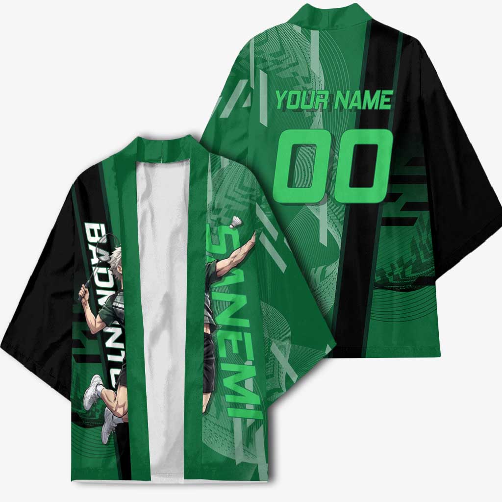 Personalized Shinazugawa Sanemi Badminton Kimono Design with Jump Shot Pose - The Mazicc