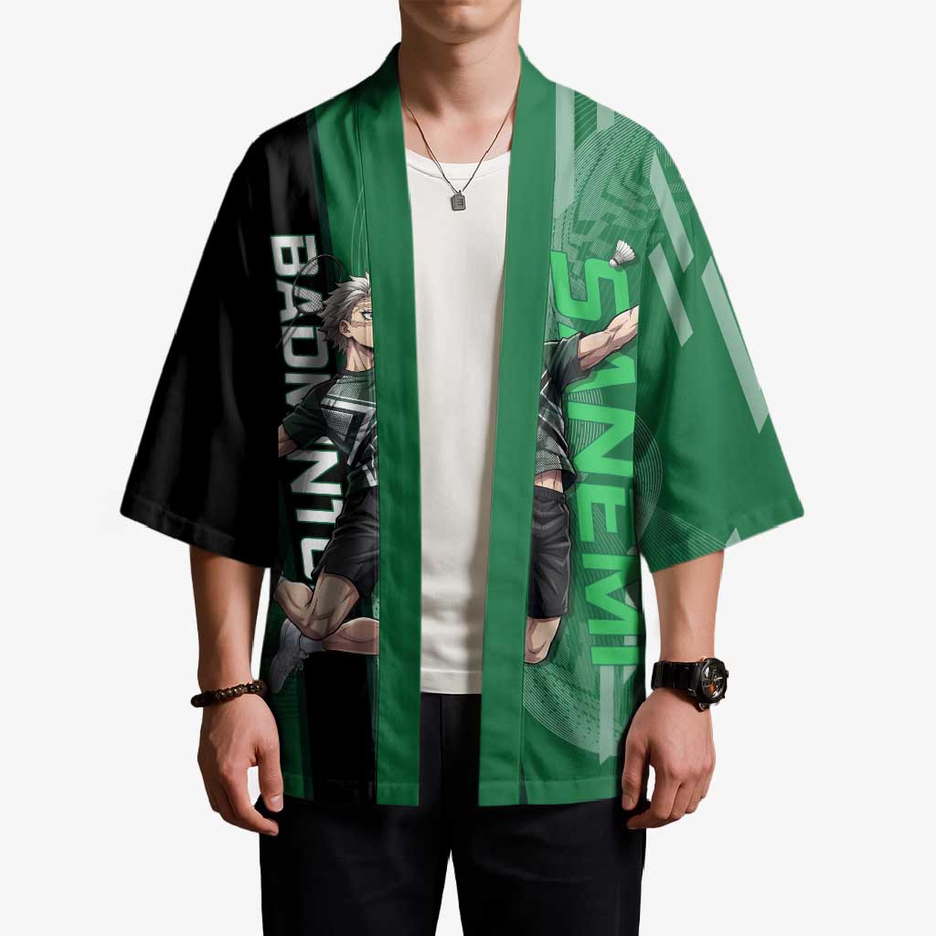 Personalized Shinazugawa Sanemi Badminton Kimono Design with Jump Shot Pose - The Mazicc
