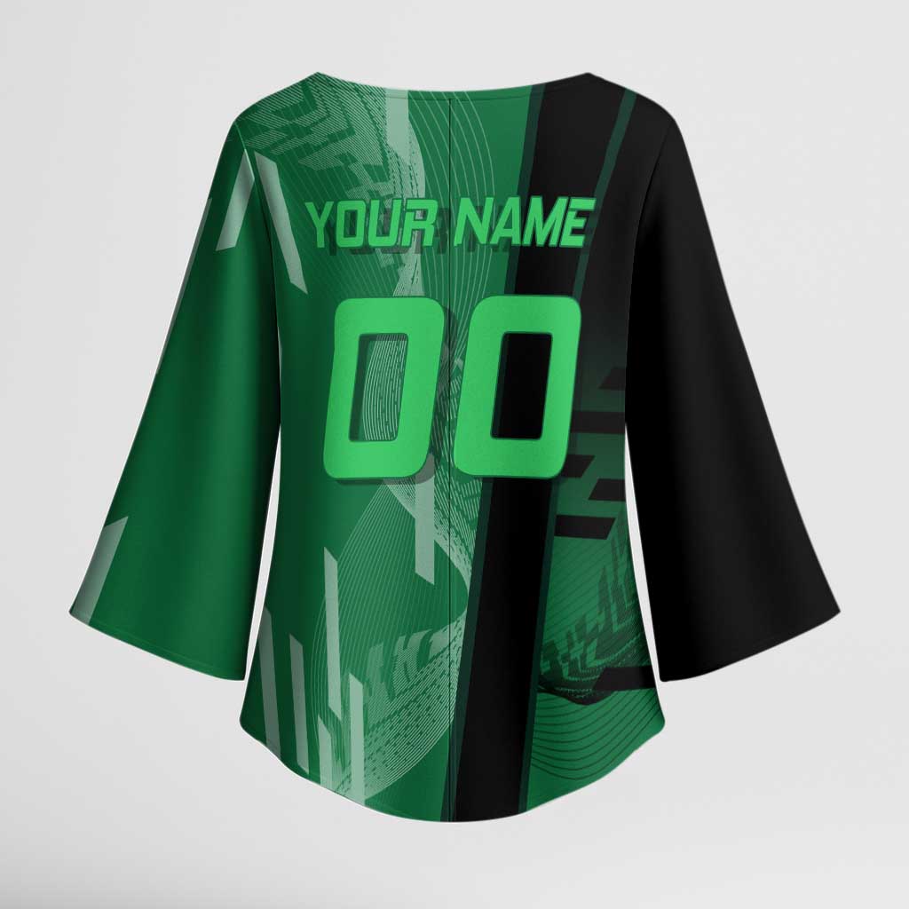 Personalized Shinazugawa Sanemi Badminton Kimono Sleeve Blouse Design with Jump Shot Pose - The Mazicc