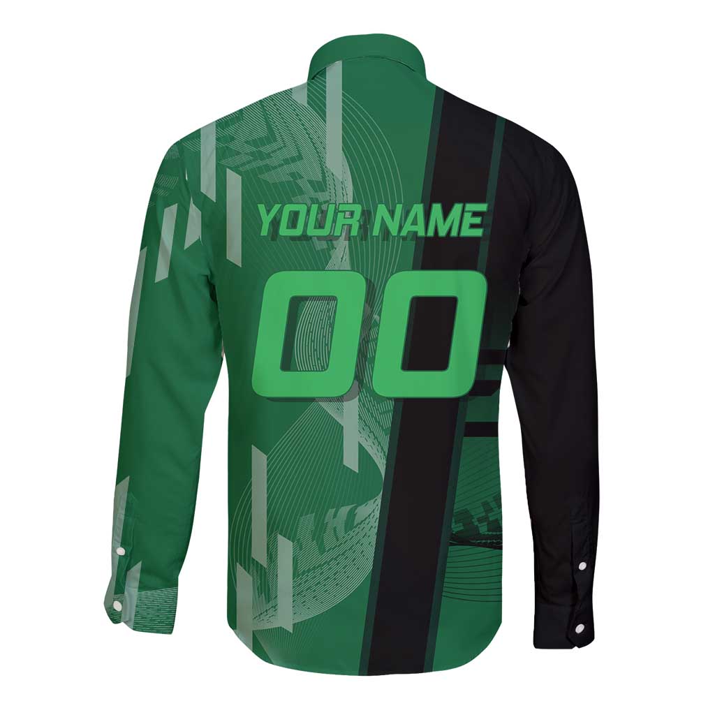 Personalized Shinazugawa Sanemi Badminton Long Sleeve Button Shirt Design with Jump Shot Pose - The Mazicc