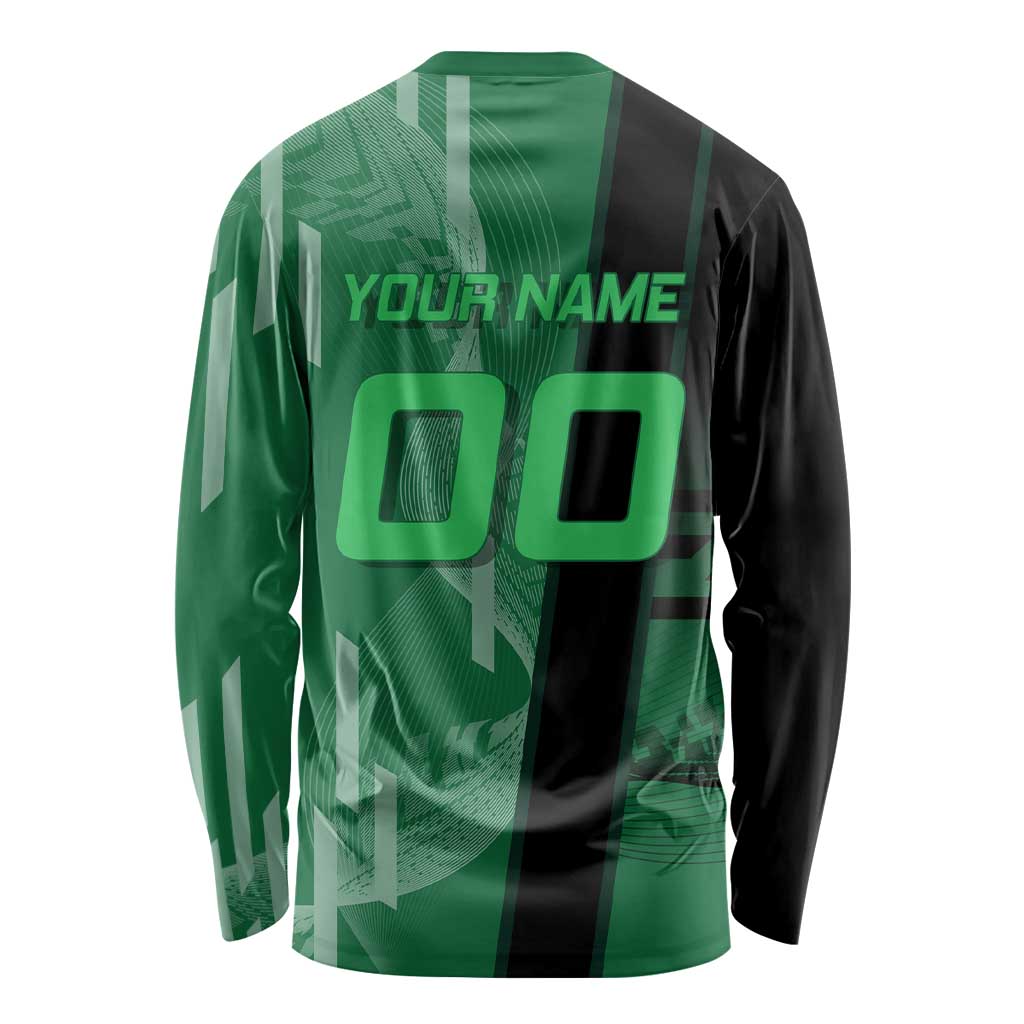 Personalized Shinazugawa Sanemi Badminton Long Sleeve Shirt Design with Jump Shot Pose - The Mazicc