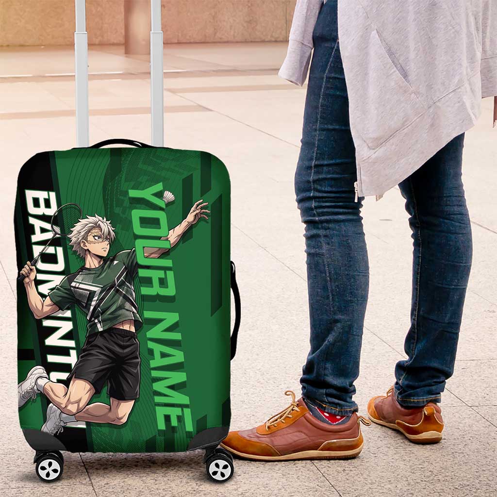 Personalized Shinazugawa Sanemi Badminton Luggage Cover Design with Jump Shot Pose - The Mazicc