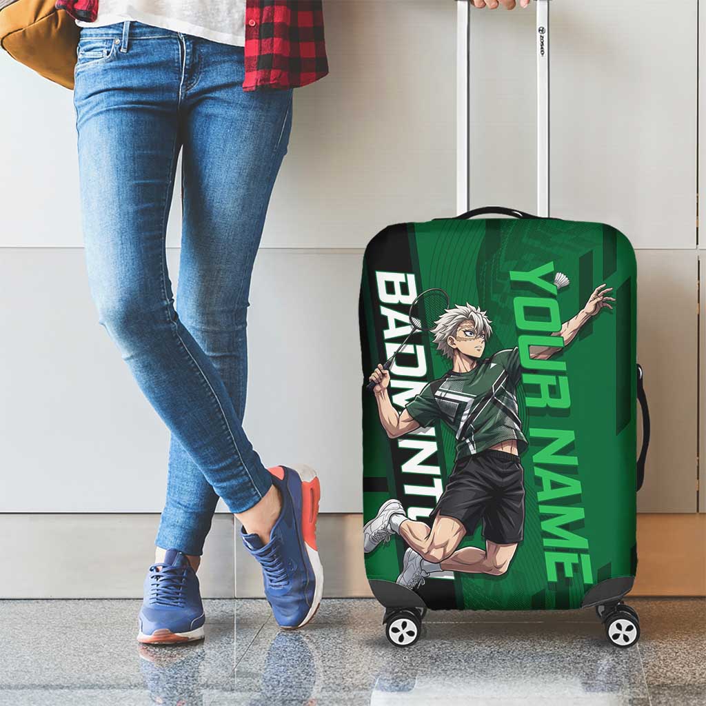 Personalized Shinazugawa Sanemi Badminton Luggage Cover Design with Jump Shot Pose - The Mazicc
