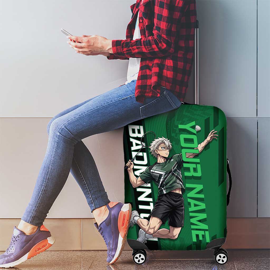 Personalized Shinazugawa Sanemi Badminton Luggage Cover Design with Jump Shot Pose - The Mazicc