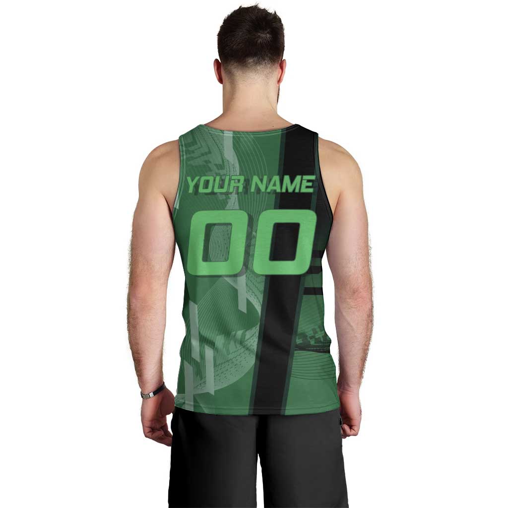 Personalized Shinazugawa Sanemi Badminton Men Tank Top Design with Jump Shot Pose - The Mazicc