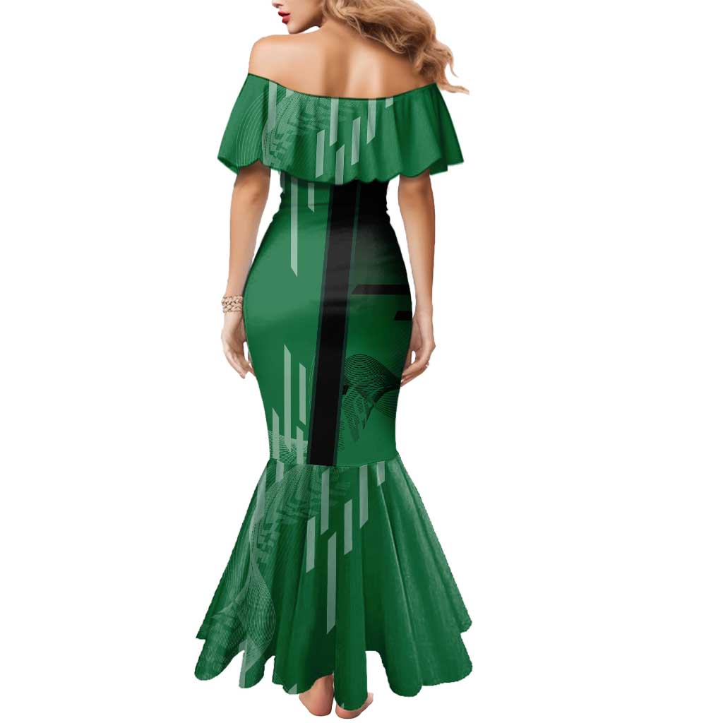 Personalized Shinazugawa Sanemi Badminton Mermaid Dress Design with Jump Shot Pose - The Mazicc