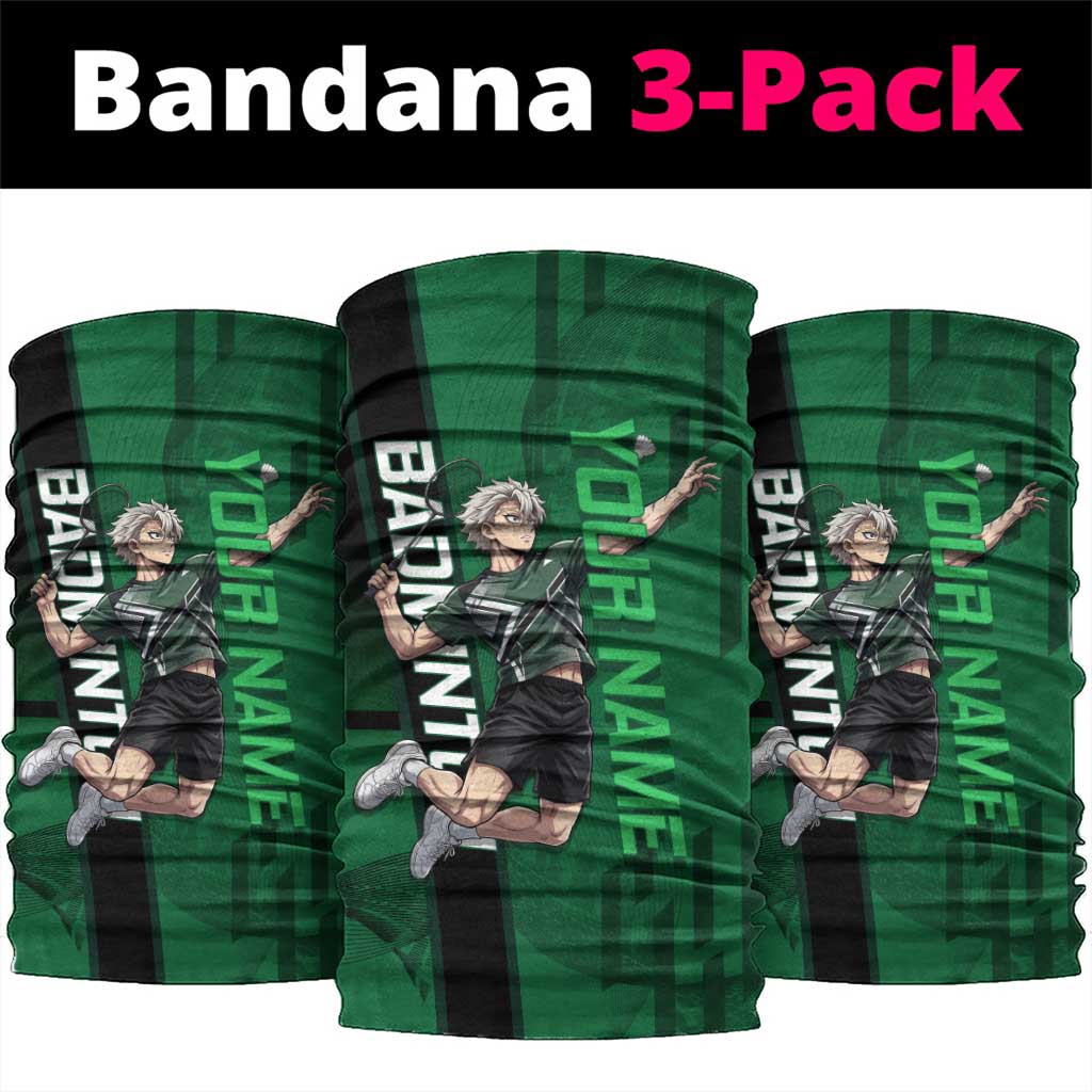 Personalized Shinazugawa Sanemi Badminton Neck Gaiter Design with Jump Shot Pose - The Mazicc