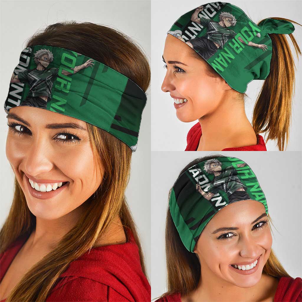 Personalized Shinazugawa Sanemi Badminton Neck Gaiter Design with Jump Shot Pose - The Mazicc
