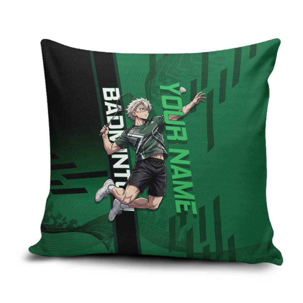 Personalized Shinazugawa Sanemi Badminton Pillow Cover Design with Jump Shot Pose - The Mazicc