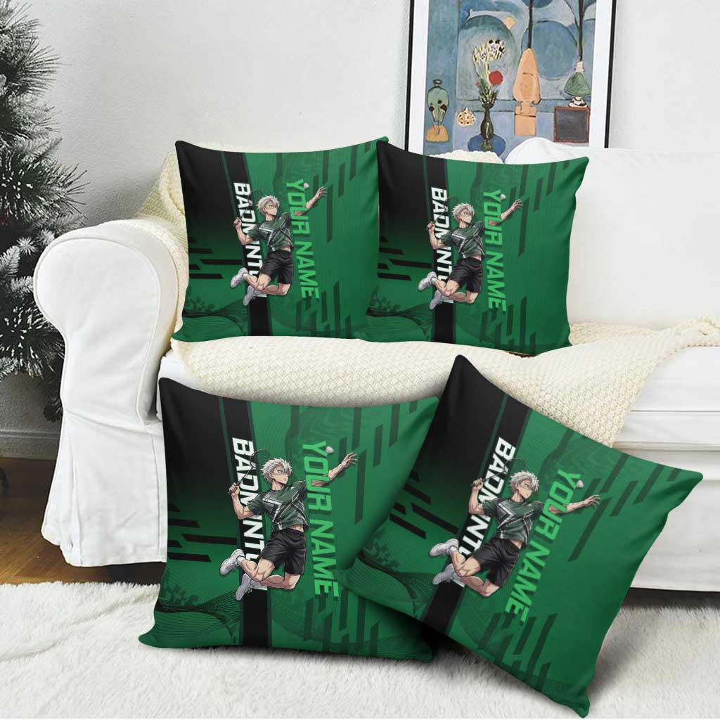Personalized Shinazugawa Sanemi Badminton Pillow Cover Design with Jump Shot Pose - The Mazicc