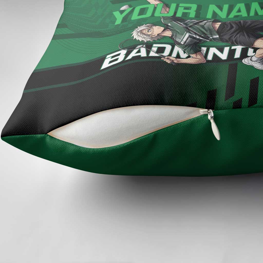 Personalized Shinazugawa Sanemi Badminton Pillow Cover Design with Jump Shot Pose - The Mazicc