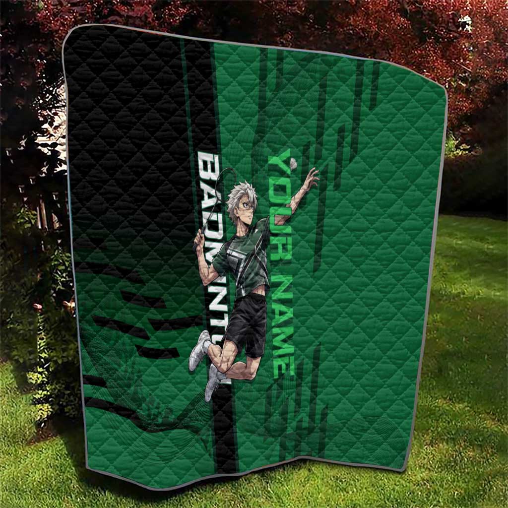 Personalized Shinazugawa Sanemi Badminton Quilt Design with Jump Shot Pose - The Mazicc