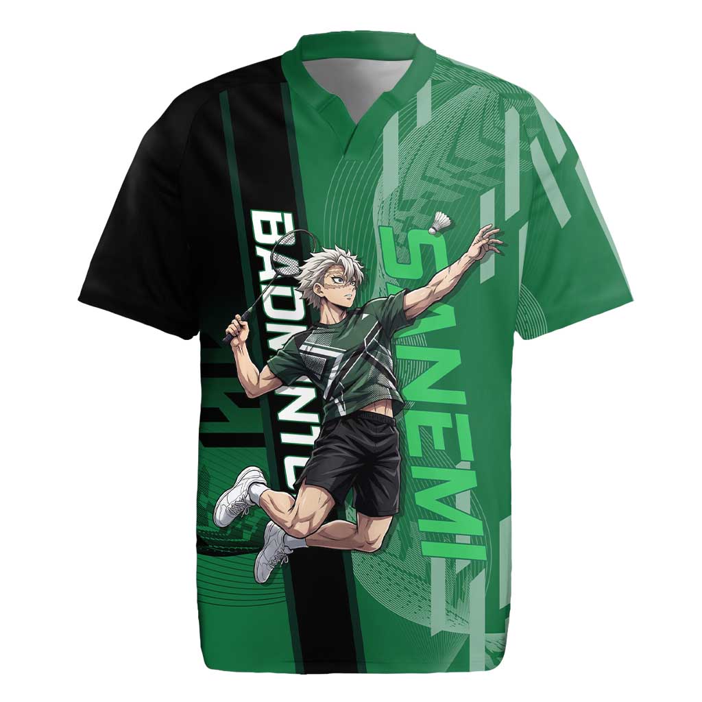 Personalized Shinazugawa Sanemi Badminton Rugby Jersey Design with Jump Shot Pose - The Mazicc