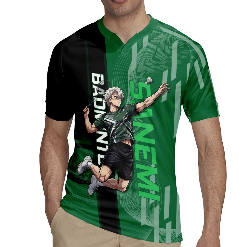 Personalized Shinazugawa Sanemi Badminton Rugby Jersey Design with Jump Shot Pose - The Mazicc