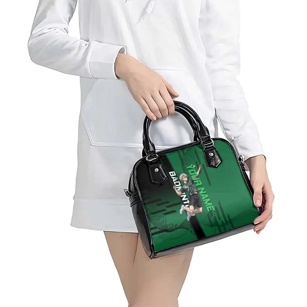 Personalized Shinazugawa Sanemi Badminton Shoulder Handbag Design with Jump Shot Pose - The Mazicc