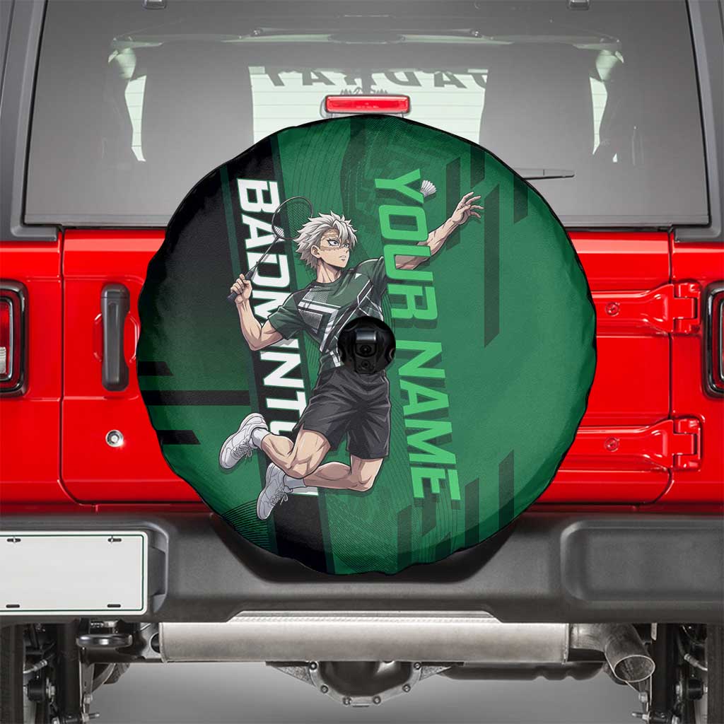 Personalized Shinazugawa Sanemi Badminton Spare Tire Cover Design with Jump Shot Pose - The Mazicc