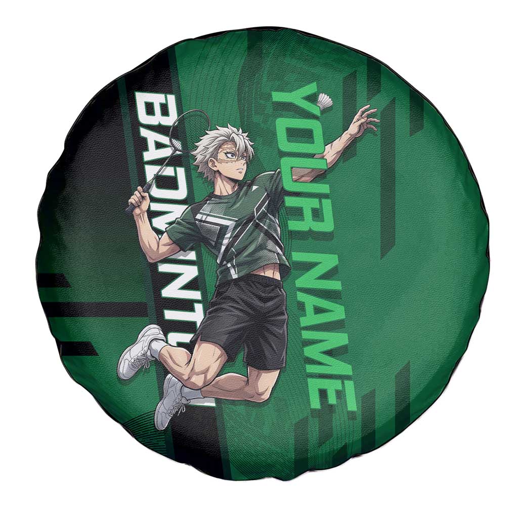 Personalized Shinazugawa Sanemi Badminton Spare Tire Cover Design with Jump Shot Pose - The Mazicc