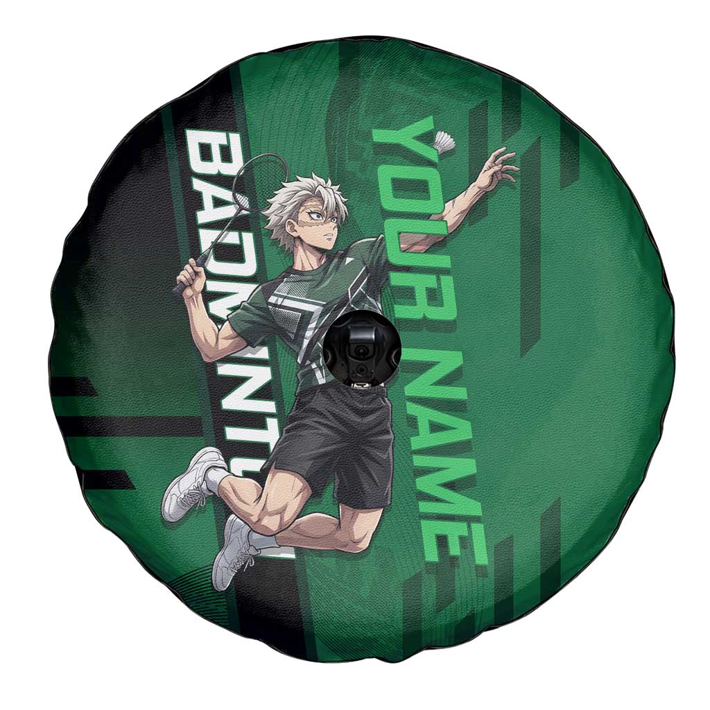 Personalized Shinazugawa Sanemi Badminton Spare Tire Cover Design with Jump Shot Pose - The Mazicc