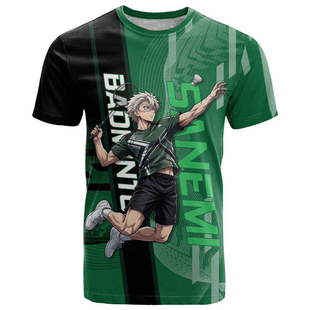 Personalized Shinazugawa Sanemi Badminton T Shirt Design with Jump Shot Pose - The Mazicc