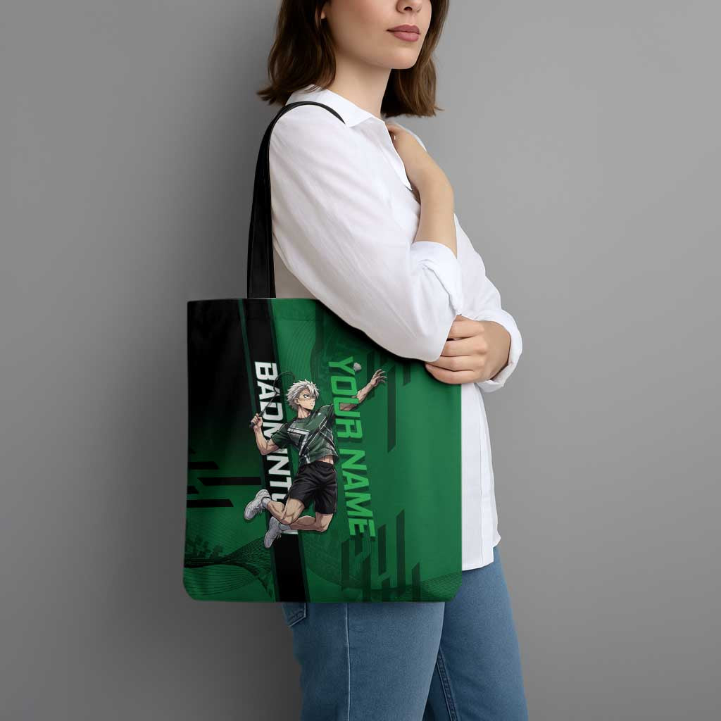 Personalized Shinazugawa Sanemi Badminton Tote Bag Design with Jump Shot Pose - The Mazicc