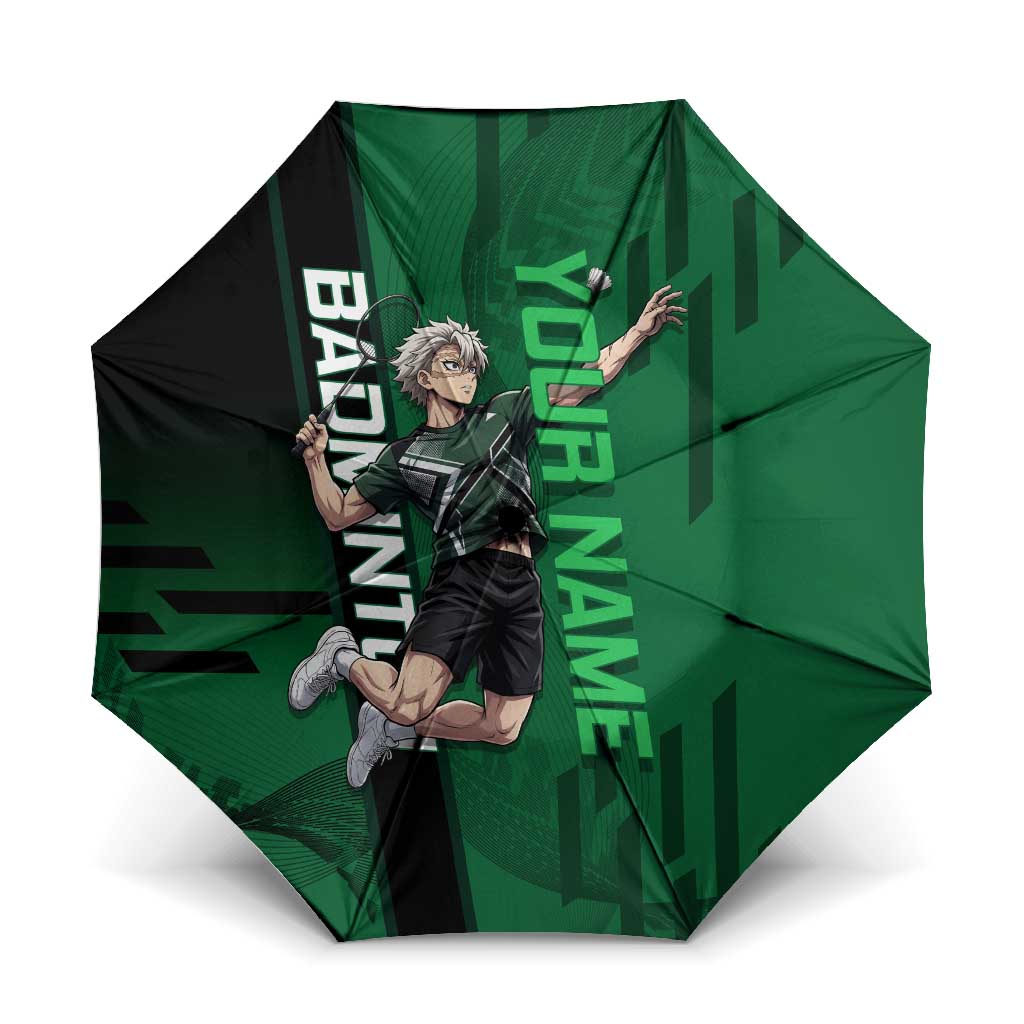 Personalized Shinazugawa Sanemi Badminton Umbrella Design with Jump Shot Pose - The Mazicc