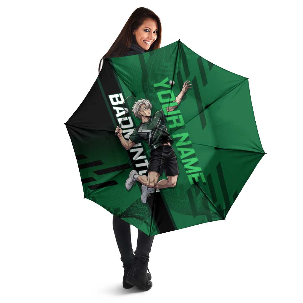 Personalized Shinazugawa Sanemi Badminton Umbrella Design with Jump Shot Pose - The Mazicc