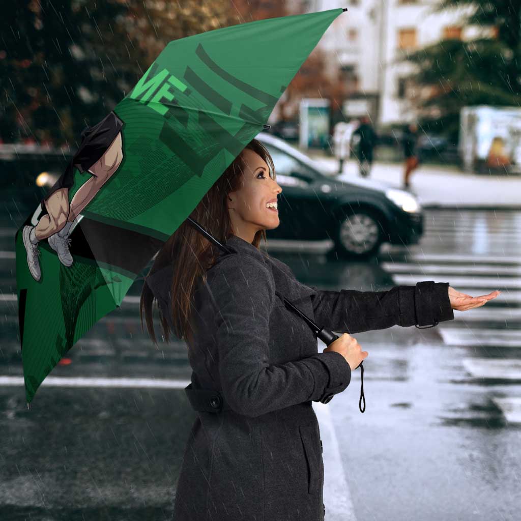 Personalized Shinazugawa Sanemi Badminton Umbrella Design with Jump Shot Pose - The Mazicc