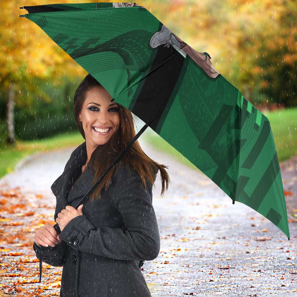 Personalized Shinazugawa Sanemi Badminton Umbrella Design with Jump Shot Pose - The Mazicc