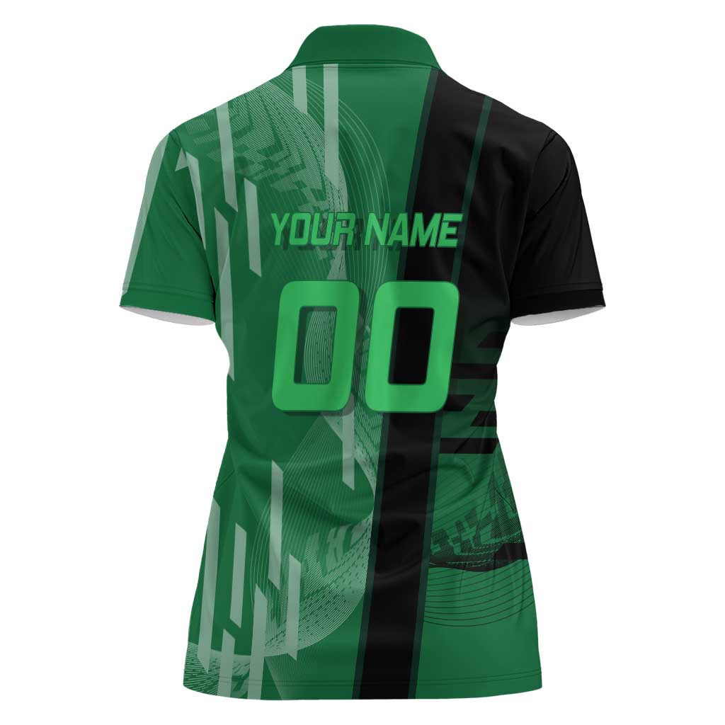Personalized Shinazugawa Sanemi Badminton Women Polo Shirt Design with Jump Shot Pose - The Mazicc