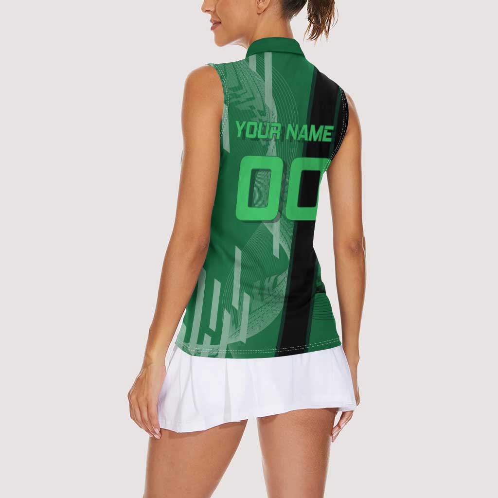 Personalized Shinazugawa Sanemi Badminton Women Sleeveless Polo Shirt Design with Jump Shot Pose - The Mazicc