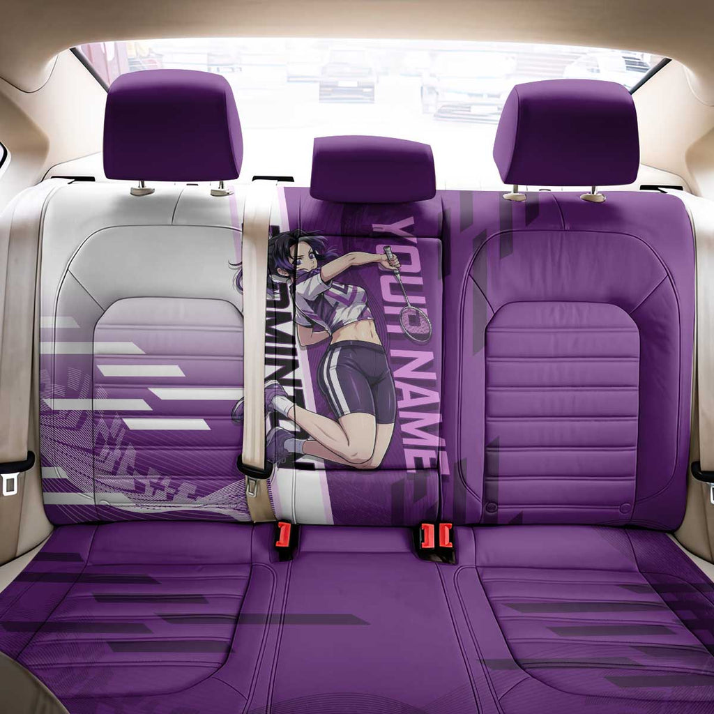Personalized Shinobu Kocho Badminton Back Car Seat Cover with Jump Smash Pose - The Mazicc