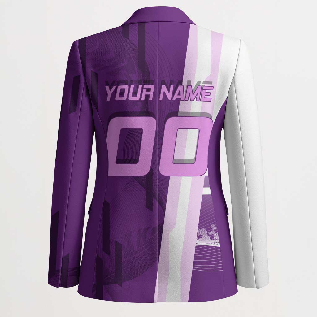 Personalized Shinobu Kocho Badminton Blazer with Jump Smash Pose - The Mazicc