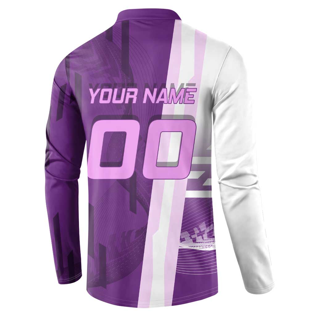 Personalized Shinobu Kocho Badminton Button Sweatshirt with Jump Smash Pose - The Mazicc