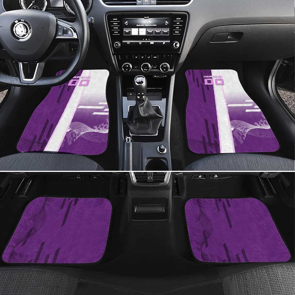 Personalized Shinobu Kocho Badminton Car Mats with Jump Smash Pose - The Mazicc