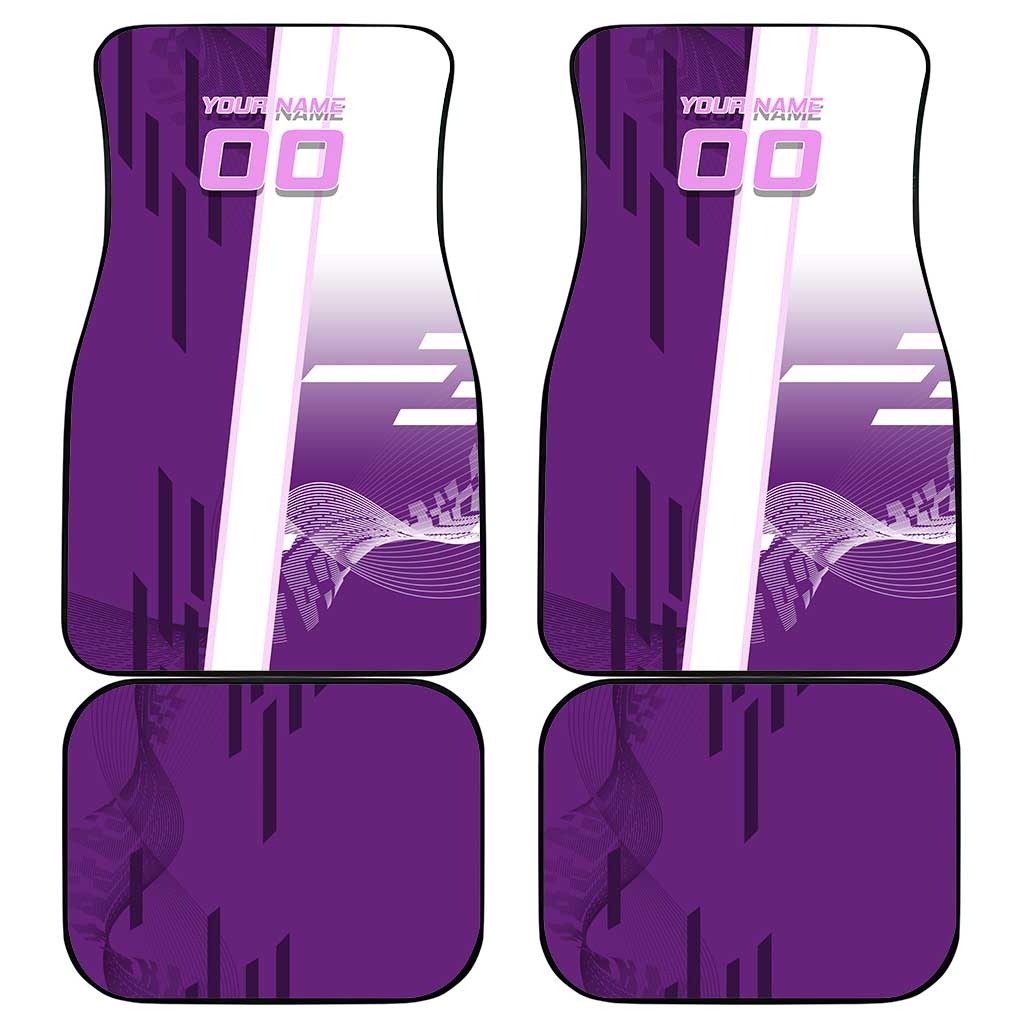 Personalized Shinobu Kocho Badminton Car Mats with Jump Smash Pose - The Mazicc