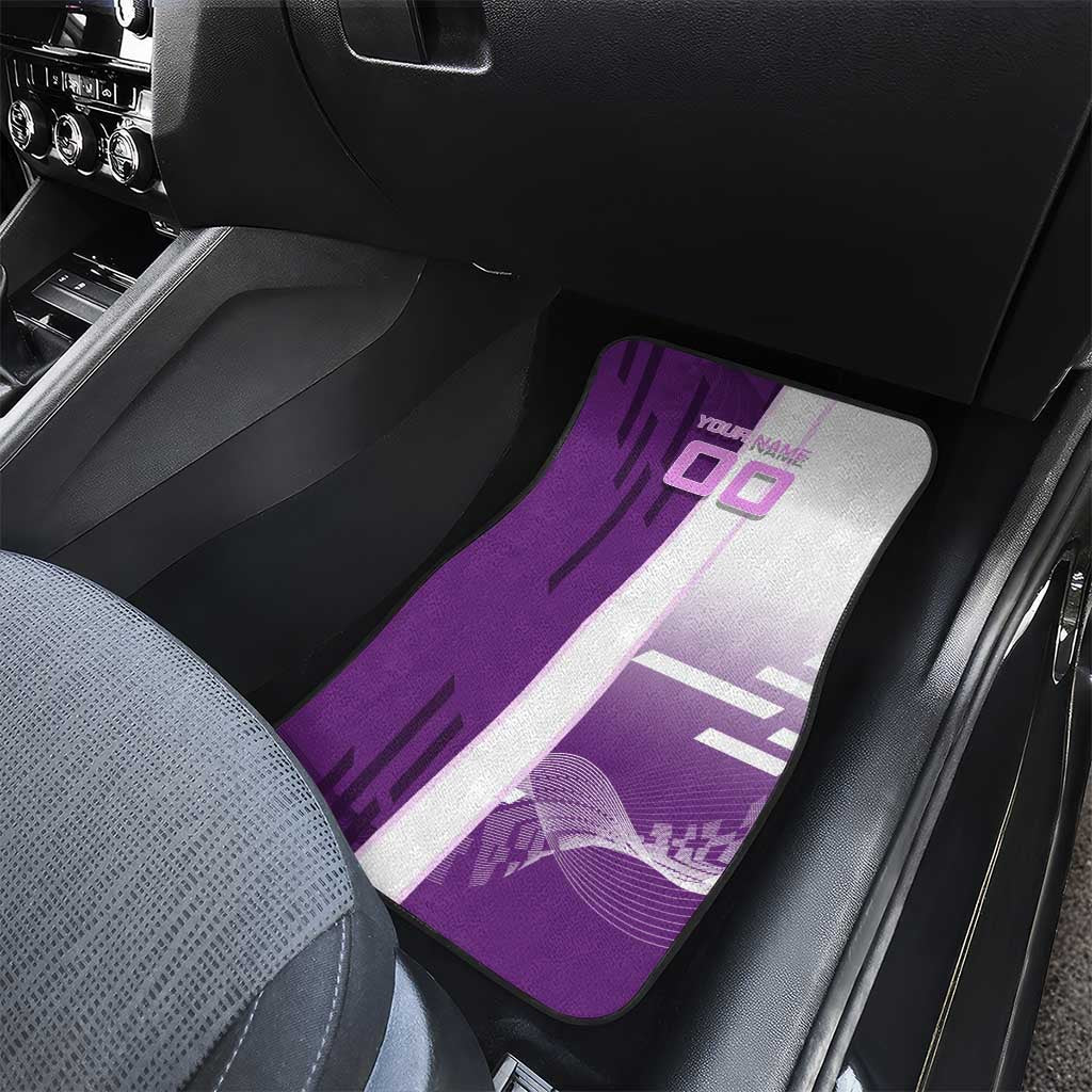 Personalized Shinobu Kocho Badminton Car Mats with Jump Smash Pose - The Mazicc