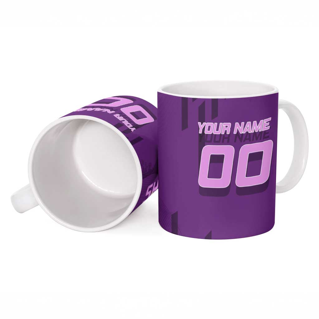 Personalized Shinobu Kocho Badminton Ceramic Mug with Jump Smash Pose - The Mazicc