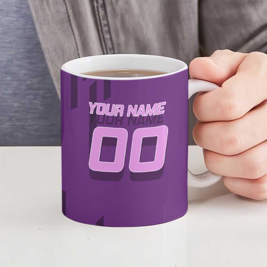 Personalized Shinobu Kocho Badminton Ceramic Mug with Jump Smash Pose - The Mazicc