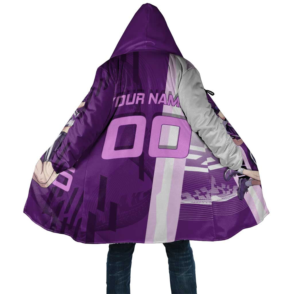 Personalized Shinobu Kocho Badminton Cloak with Jump Smash Pose - The Mazicc