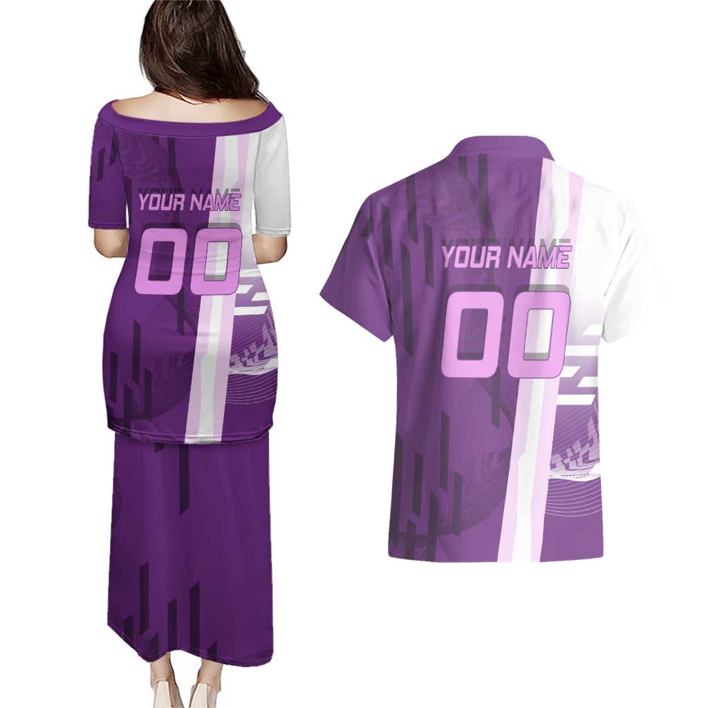 Personalized Shinobu Kocho Badminton Couples Matching Puletasi and Hawaiian Shirt with Jump Smash Pose - The Mazicc